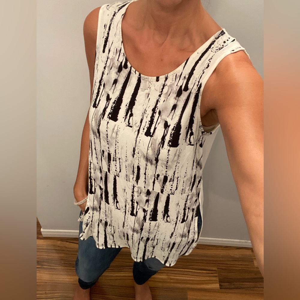 Rose & olive long top size S